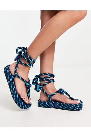 ASOS Jetsetter - Espadrilles premium in corda allacciate alla caviglia