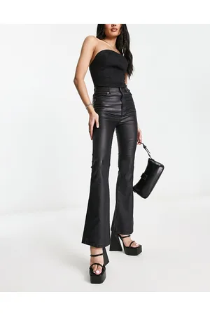 Dr Denim Moxy - Jeans slim a zampa neri metallizzati