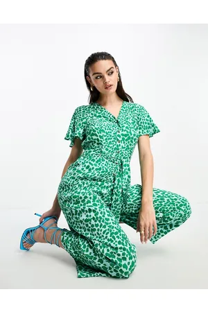 Whistles Tuta jumpsuit leopardata arricciata