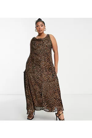 ASOS ASOS DESIGN Curve - Vestito sottoveste corto con stampa animalier dévoré