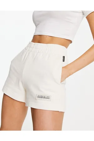 Napapijri Morgex - Pantaloncini premium a vita alta in pile sporco con logo tono su tono