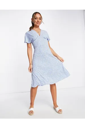 MANGO Vestito midi con scollo a V e stampa a fiori
