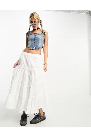 Weekday Catalina - Top a bustino in denim