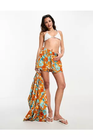 Kulani Kinis Pantaloncini da mare comodi con stampa "Mango Magic" in coordinato
