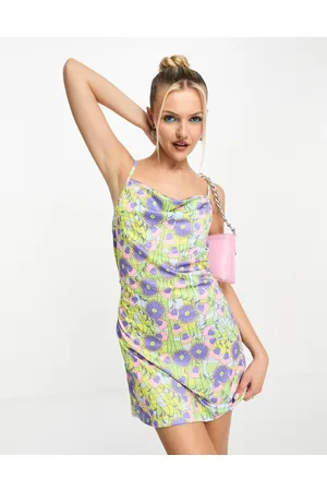 Noisy May Vestito corto con stampa a fiori e scollo ad anello