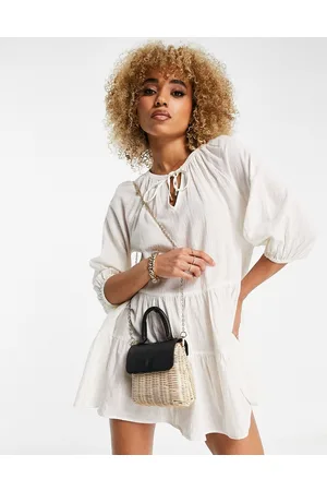 Iisla & Bird Esclusiva - Vestito grembiule estivo da mare color crema