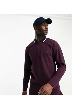 Grey Hawk Tall - Polo a maniche lunghe bordeaux