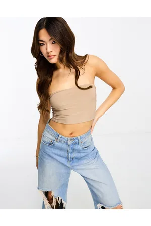 Fashionkilla Crop top a fascia tortora