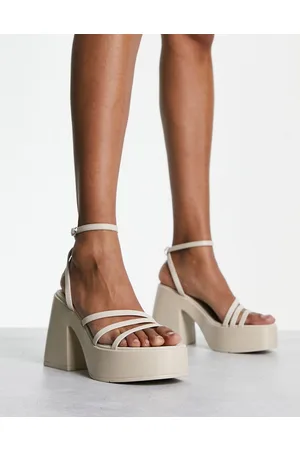Schuh Sia - Sandali con tacco e plateau écru