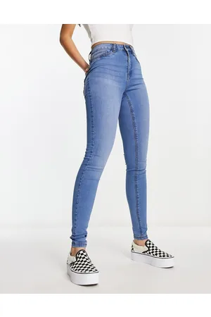 Noisy May Callie - Jeans skinny a vita alta azzurri
