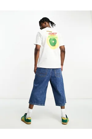 Huf T-shirt bianca con stampa sul davanti e sul retro