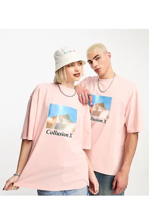 COLLUSION Unisex - T-shirt con stampa fotografica sul davanti