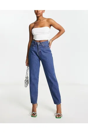 FAE Mom jeans a vita alta scuro