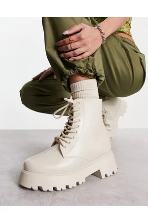 ASOS Galaxy - Stivali da pioggia stringati sporco con suola spessa