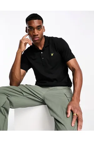 Lyle & Scott Icon - Polo piqué nera con logo