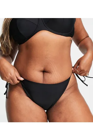 Ivory Rose Curve - Mix and Match - Slip bikini neri con laccetti