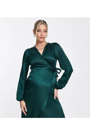 VERO MODA Vestito corto avvolgente in raso profondo