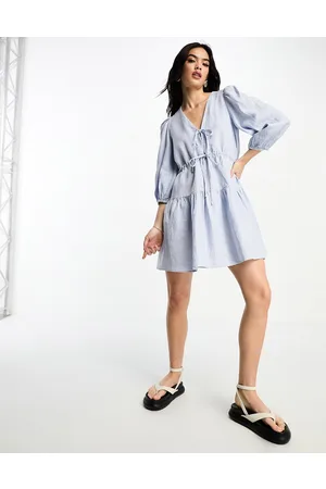 & OTHER STORIES Vestito corto in lino con laccetti