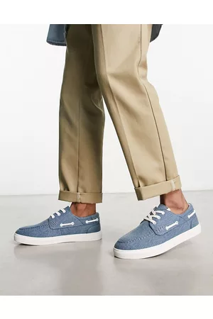 ASOS Scarpe da barca in denim con suola a contrasto