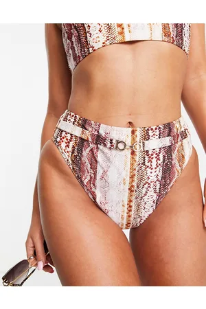 Figleaves Slip bikini a vita alta pitonato