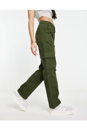 New Look Pantaloni slim cargo kaki
