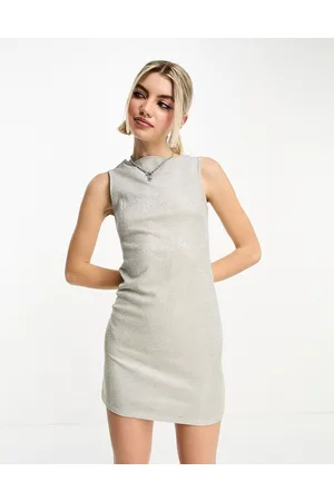 COLLUSION Vestito corto glitterato stile canotta