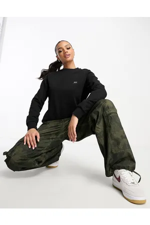 Napapijri Nina - Felpa nera in pile con logo piccolo