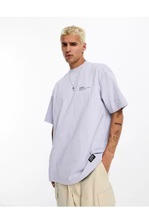 Dr Denim Miller - T-shirt oversize lilla con logo piccolo