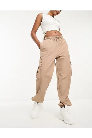 Noisy May Pantaloni cargo tortora con tasche