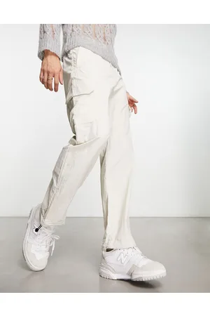 Calvin Klein Pantaloni cargo stropicciati a fondo ampio beige