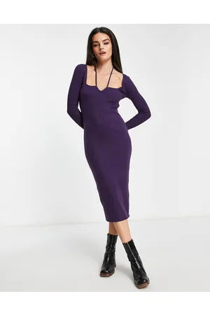M Lounge Vestito midi mora a coste con cut-out