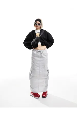 ASOS Gonna cargo lunga grigia