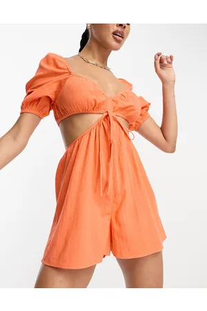 ASOS Tuta corta da mare con cut-out in vita