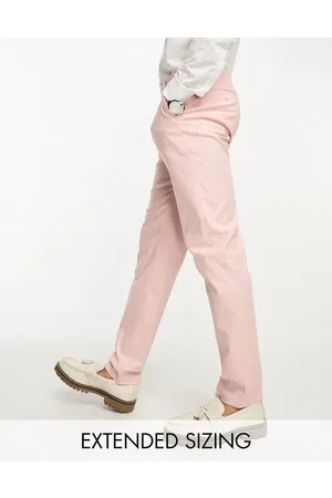 ASOS Pantaloni da abito slim in misto lino pastello