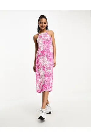 VERO MODA Vestito midi con motivo cachemire e spalline sottili