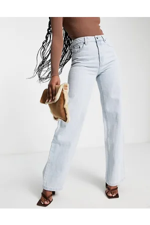 Karl Kani Jeans skater comodi con fondo ampio in denim candeggiato