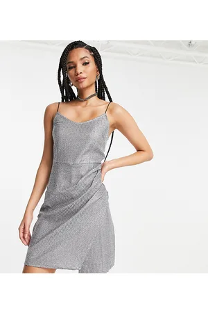 Noisy May Vestito corto con spalline sottili glitterato e arricciato