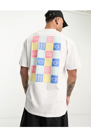 Ellesse Rolletto - T-shirt bianca con stampa a fiori sul retro