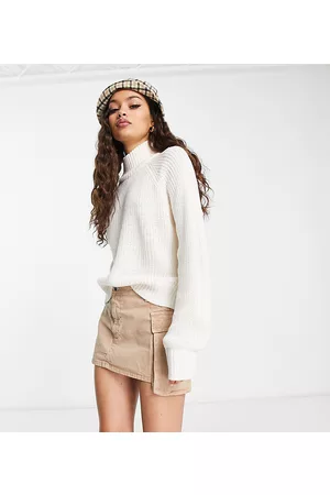 Noisy May Maglione con collo alto color crema