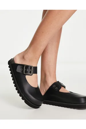 Bronx Baylorr - Sabot stile Mary Jane neri in pelle
