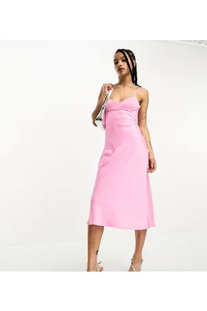 ONLY Vestito midi stile sottoveste in raso
