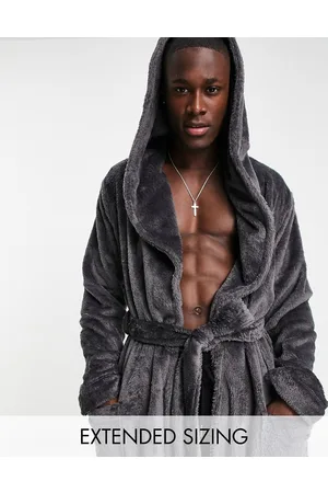 ASOS Vestaglia da casa in pile antracite