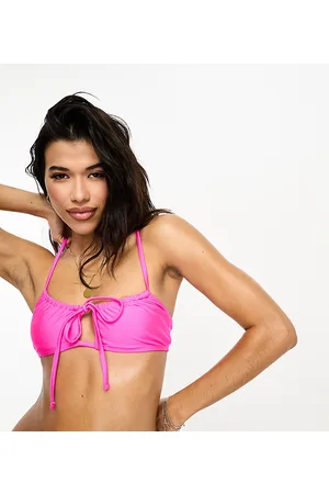 Public Desire Top bikini hyper arricciato sul davanti con spalline sottili