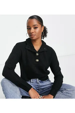 Brave Soul Petite - Whitehall - Maglione con colletto stile polo
