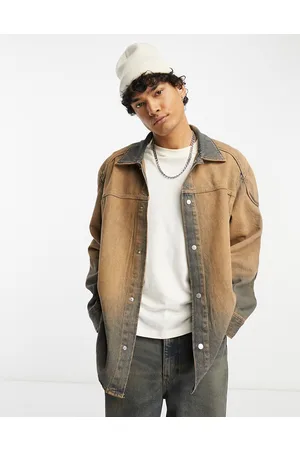 Weekday Culver - Camicia in denim sporco