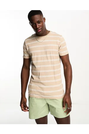 Brave Soul T-shirt a righe blu navy e bianche orizzontali