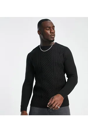 Le Breve Tall - Maglione in maglia lavorata a trecce e rombi