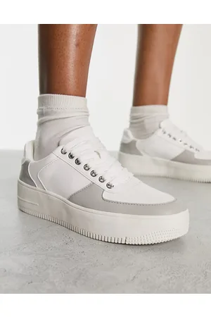 French Connection Sneakers grigie con suola spessa color block