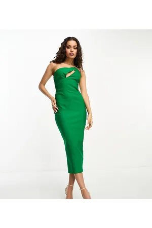 Vesper Vestito midi monospalla acceso con cut-out