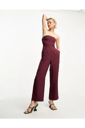 Whistles Tuta jumpsuit a fascia bordeaux